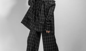 The Off-Shoulder Plaid Jacket from our Wednesday's collection.