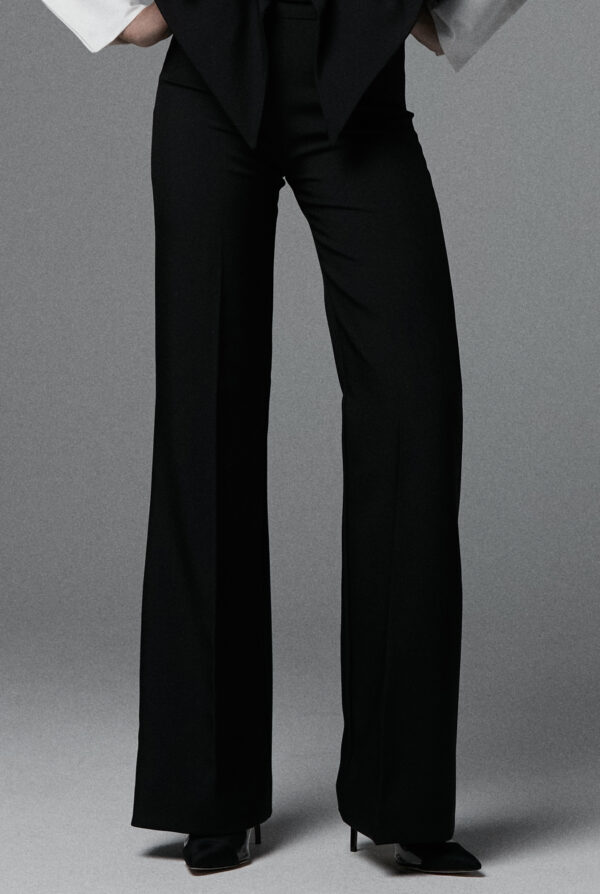 BLACK STRAIGHT LEG PANTS